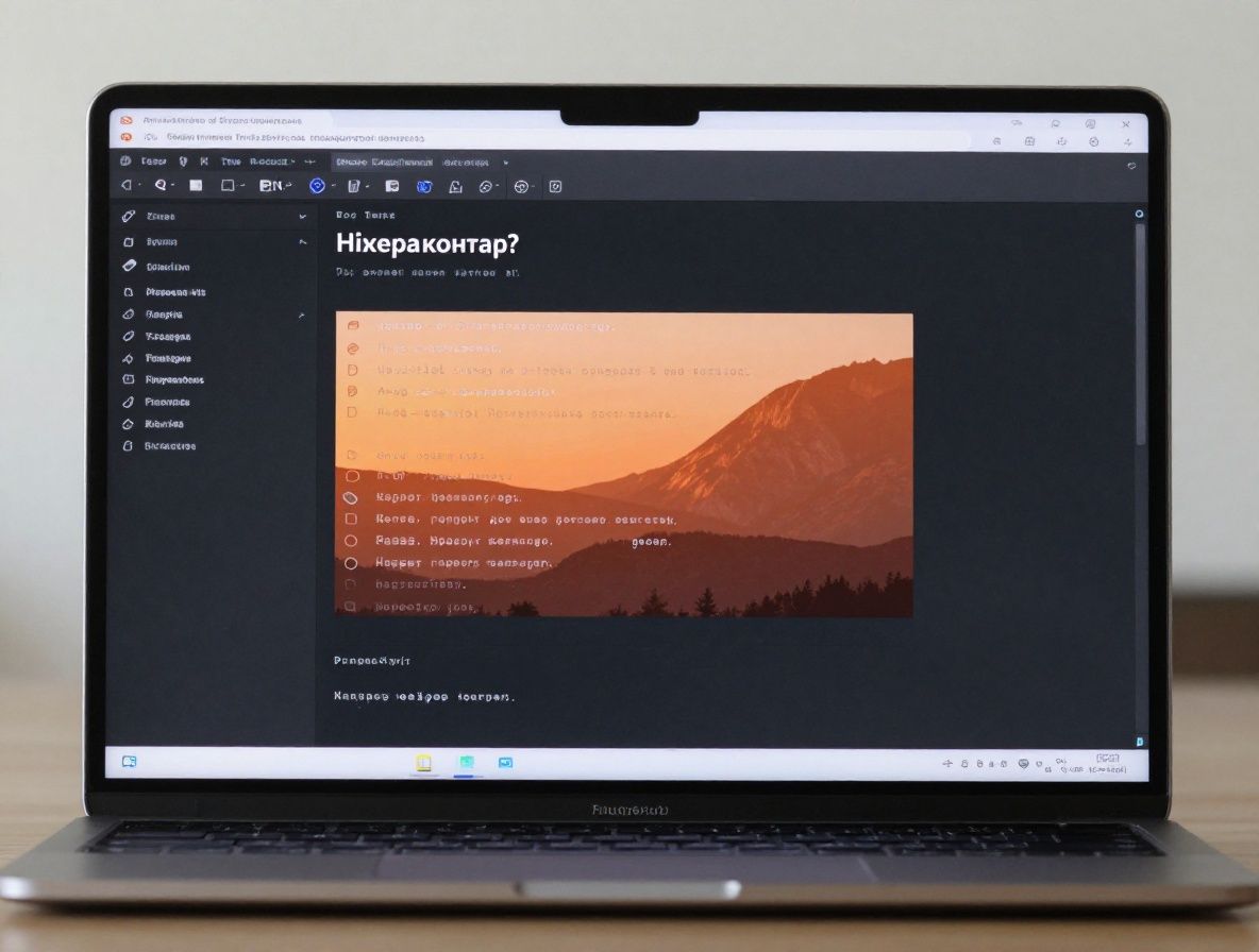 Экран ноутбука с открытым текстовым интерфейсом ИИ-чат-бота, специалист пишет промпты для генерации контента